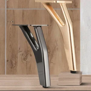 4pcs Pieds de Meuble ADRIEN en Aluminium forme Y 15cm- DIY Rénovation de Meuble, Canapé, Sièges